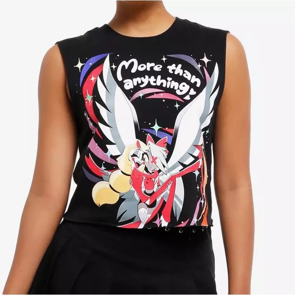 Hazbin Hotel Charlie & Vaggie More Than Anything Crop Muscle Tank Top‎ Hot Topic
